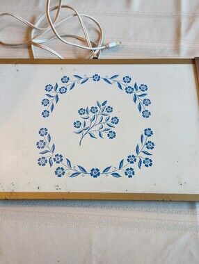 CorningWare Blue Cornflower Vintage Electric Warm-O-Tray Model #60 ~ Working
